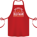 Cycling Old Man Cyclist Funny Bicycle Cotton Apron 100% Organic Red