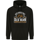 Cycling Old Man Cyclist Funny Bicycle Mens 80% Cotton Hoodie Black