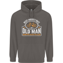 Cycling Old Man Cyclist Funny Bicycle Mens 80% Cotton Hoodie Charcoal