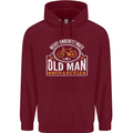 Cycling Old Man Cyclist Funny Bicycle Mens 80% Cotton Hoodie Maroon