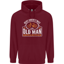 Cycling Old Man Cyclist Funny Bicycle Mens 80% Cotton Hoodie Maroon
