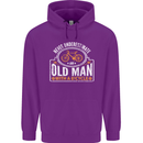 Cycling Old Man Cyclist Funny Bicycle Mens 80% Cotton Hoodie Purple