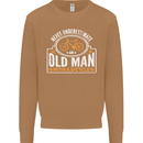 Cycling Old Man Cyclist Funny Bicycle Mens Sweatshirt Jumper Caramel Latte