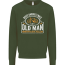 Cycling Old Man Cyclist Funny Bicycle Mens Sweatshirt Jumper Forest Green