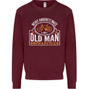 Cycling Old Man Cyclist Funny Bicycle Mens Sweatshirt Jumper Maroon