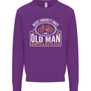 Cycling Old Man Cyclist Funny Bicycle Mens Sweatshirt Jumper Purple