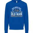 Cycling Old Man Cyclist Funny Bicycle Mens Sweatshirt Jumper Royal Blue