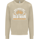 Cycling Old Man Cyclist Funny Bicycle Mens Sweatshirt Jumper Sand