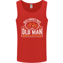 Cycling Old Man Cyclist Funny Bicycle Mens Vest Tank Top Red