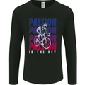 Cycling Passion Is the Key Cyclist Funny Mens Long Sleeve T-Shirt Black