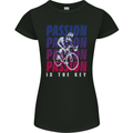 Cycling Passion Is the Key Cyclist Funny Womens Petite Cut T-Shirt Black