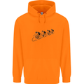 Cycling Peloton Cyclist Bicycle Childrens Kids Hoodie Orange