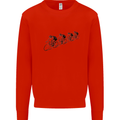 Cycling Peloton Cyclist Bicycle Kids Sweatshirt Jumper Bright Red