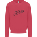 Cycling Peloton Cyclist Bicycle Kids Sweatshirt Jumper Heliconia