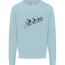 Cycling Peloton Cyclist Bicycle Kids Sweatshirt Jumper Light Blue