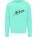 Cycling Peloton Cyclist Bicycle Kids Sweatshirt Jumper Peppermint