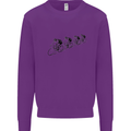 Cycling Peloton Cyclist Bicycle Kids Sweatshirt Jumper Purple