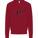 Cycling Peloton Cyclist Bicycle Kids Sweatshirt Jumper Red