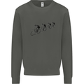 Cycling Peloton Cyclist Bicycle Kids Sweatshirt Jumper Storm Grey