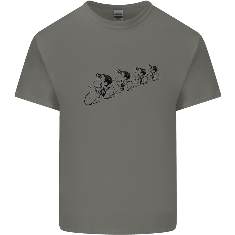 Cycling Peloton Cyclist Bicycle Kids T-Shirt Childrens Charcoal