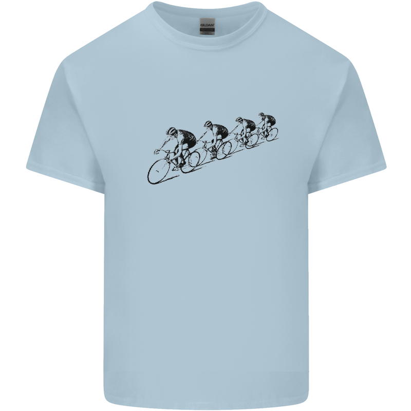 Cycling Peloton Cyclist Bicycle Kids T-Shirt Childrens Light Blue