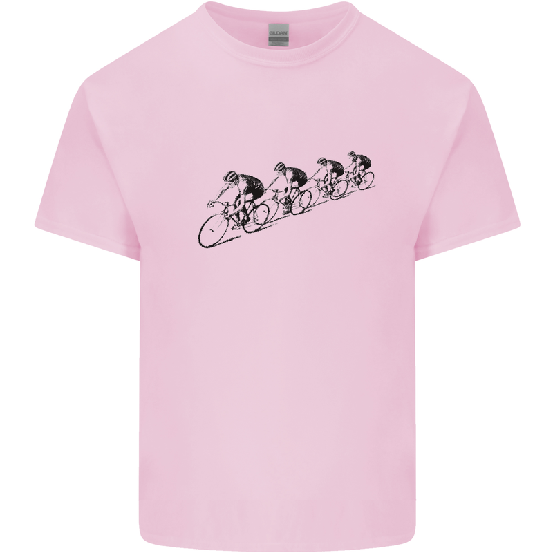 Cycling Peloton Cyclist Bicycle Kids T-Shirt Childrens Light Pink