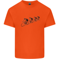 Cycling Peloton Cyclist Bicycle Kids T-Shirt Childrens Orange