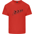 Cycling Peloton Cyclist Bicycle Kids T-Shirt Childrens Red