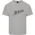 Cycling Peloton Cyclist Bicycle Kids T-Shirt Childrens Sports Grey