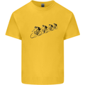 Cycling Peloton Cyclist Bicycle Kids T-Shirt Childrens Yellow