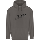 Cycling Peloton Cyclist Bicycle Mens 80% Cotton Hoodie Charcoal