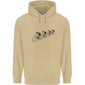 Cycling Peloton Cyclist Bicycle Mens 80% Cotton Hoodie Sand