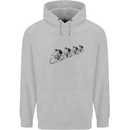 Cycling Peloton Cyclist Bicycle Mens 80% Cotton Hoodie Sports Grey
