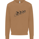 Cycling Peloton Cyclist Bicycle Mens Sweatshirt Jumper Caramel Latte