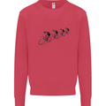 Cycling Peloton Cyclist Bicycle Mens Sweatshirt Jumper Heliconia