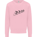 Cycling Peloton Cyclist Bicycle Mens Sweatshirt Jumper Light Pink