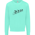 Cycling Peloton Cyclist Bicycle Mens Sweatshirt Jumper Peppermint