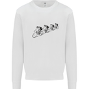 Cycling Peloton Cyclist Bicycle Mens Sweatshirt Jumper White