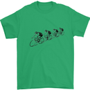 Cycling Peloton Cyclist Bicycle Mens T-Shirt 100% Cotton Irish Green