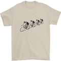 Cycling Peloton Cyclist Bicycle Mens T-Shirt Cotton Gildan Sand