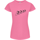 Cycling Peloton Cyclist Bicycle Womens Petite Cut T-Shirt Azalea