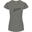 Cycling Peloton Cyclist Bicycle Womens Petite Cut T-Shirt Charcoal