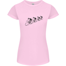 Cycling Peloton Cyclist Bicycle Womens Petite Cut T-Shirt Light Pink