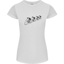 Cycling Peloton Cyclist Bicycle Womens Petite Cut T-Shirt White