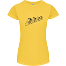 Cycling Peloton Cyclist Bicycle Womens Petite Cut T-Shirt Yellow