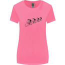 Cycling Peloton Cyclist Bicycle Womens Wider Cut T-Shirt Azalea