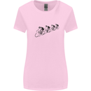 Cycling Peloton Cyclist Bicycle Womens Wider Cut T-Shirt Light Pink