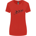 Cycling Peloton Cyclist Bicycle Womens Wider Cut T-Shirt Red