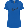 Cycling Peloton Cyclist Bicycle Womens Wider Cut T-Shirt Royal Blue
