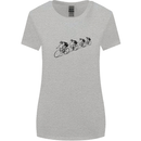 Cycling Peloton Cyclist Bicycle Womens Wider Cut T-Shirt Sports Grey
